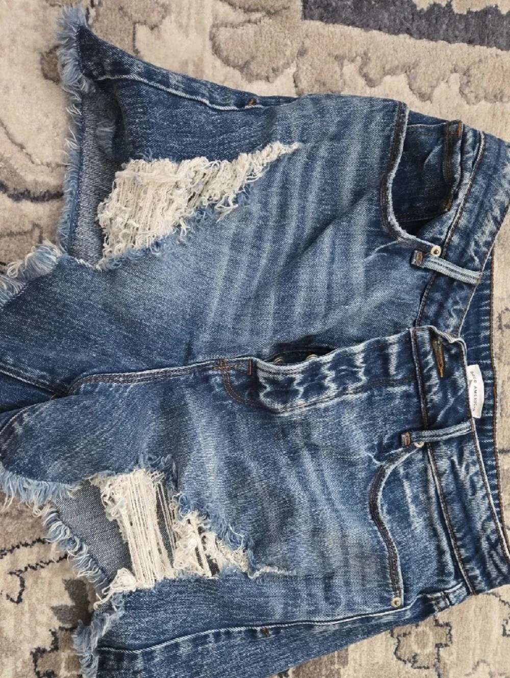 Good American Blue Denim Shorts